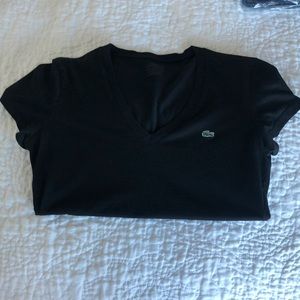 Lacoste Black V Neck T-shirt